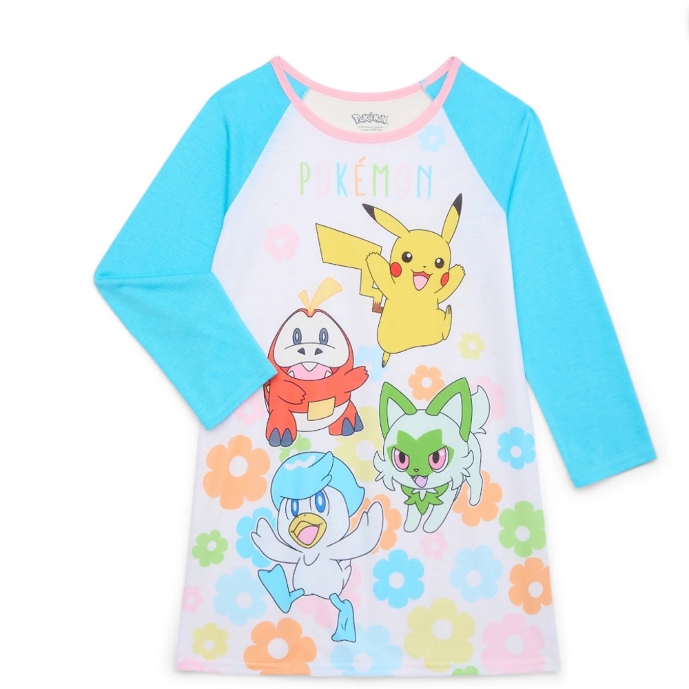Girls Character Long Sleeve Sleep Gown, M (7-8), NWT
